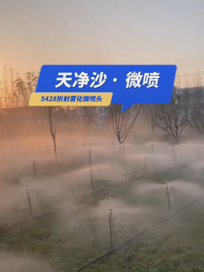 【天净沙&middot;微喷】枯藤老树昏鸦，草地仙境人家，地插微喷雾化，夕阳西下，灌溉，你问，我答！#5428折射雾化微喷头 #微喷 #华维集团