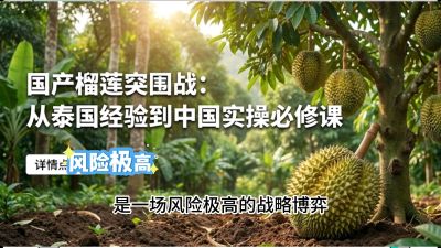 第一节：榴莲突围战：选址决策指南，告别赌运气，用硬指标圈定&ldquo;优生，课程：《国产榴莲突围战：从泰国经验到中国实操的8堂必修课（高阶实战版）》