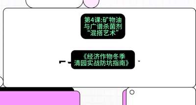 第4节：【替代方案】矿物油与广谱杀菌剂的&ldquo;混搭艺术&rdquo;，课程：《经济作物冬季清园&middot;实战防坑指南》#识农AI