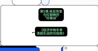 第5节：【柑橘清园】采后恢复与红蜘蛛的&ldquo;拉锯战&rdquo;，课程：《经济作物冬季清园&middot;实战防坑指南》#识农AI
